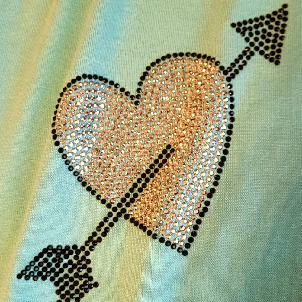 Sparkle hearts 💕 short sleeve top NWT - Picture 5 of 5